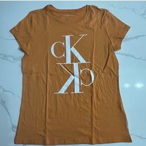 NWOT CALVIN KLEIN ORANGE T-SHIRT SIZE MEDIUM